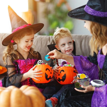 Halloween Glow in the Dark Bouncing Balls - Party Favors & Trick or Treat Gifts for Kids (10-100 Pack)