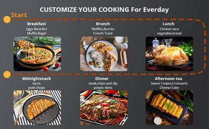 Air Fryer Oven Digital Large 7.7L Rapid Air Circulation,Air Fryers With Touch Screen Viewable Window Dishwasher Safe Accessories