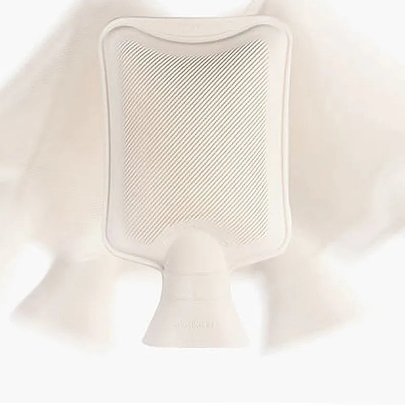 2 Litre Hot Water Bottles Natural Rubber Capacity Heat Therapy Pain Relief