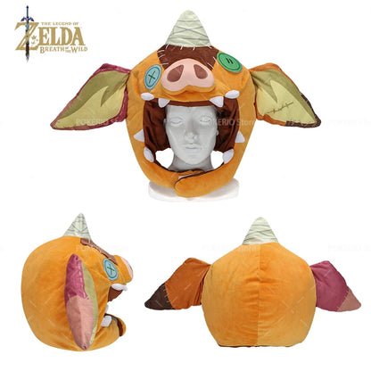 The Legend of Zelda Bokoblin Cosplay Headgear Plush Green Link Hat Zelda Shield Lizalfos Lynel Helmet Neck Costume Props Gift