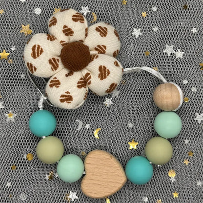 NEW Custom Name Wooden Personalized Baby Pacifier Chain Beech Bead Dummy Nipple Holder Guard Teether Pendant Newborn Mother Gift
