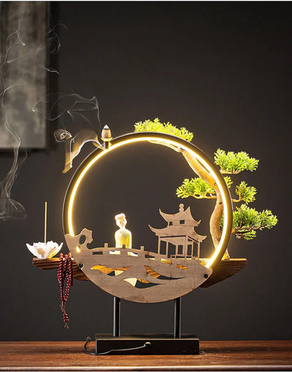 Hot Sell Backflow Incense Burner Home Decor Light Circle for Zen Yoga Meditation home fragrance Aromatherapy Festival Gift