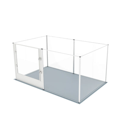 Großes Acryl-Hundeauslaufgehege mit 6 Elementen, robuste Hundebox, Wurfkiste mit wasserdichter Matte