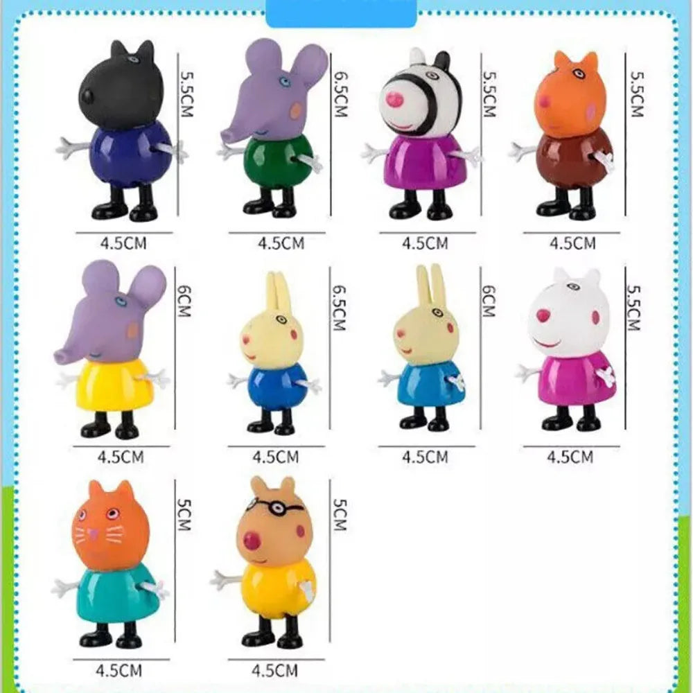 25Pcs Pepa Pig Toy Action Figure George Family Toys Mom and Dad Anime Party Toys Children's Holiday Gift