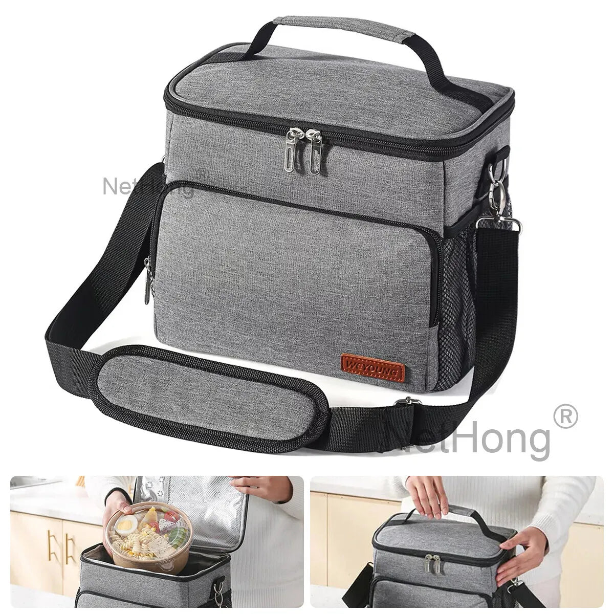 Bag, Insulated Cooler Bag Thermal Lunch Tote Bags For Men Women