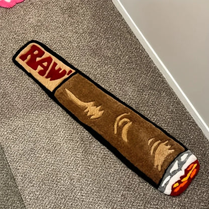 VIKAMA Creative Carpet Smoking And Cigar Mat Comfortable And Warm Living Room Carpet Bedroom Side Rug Home Decoration
