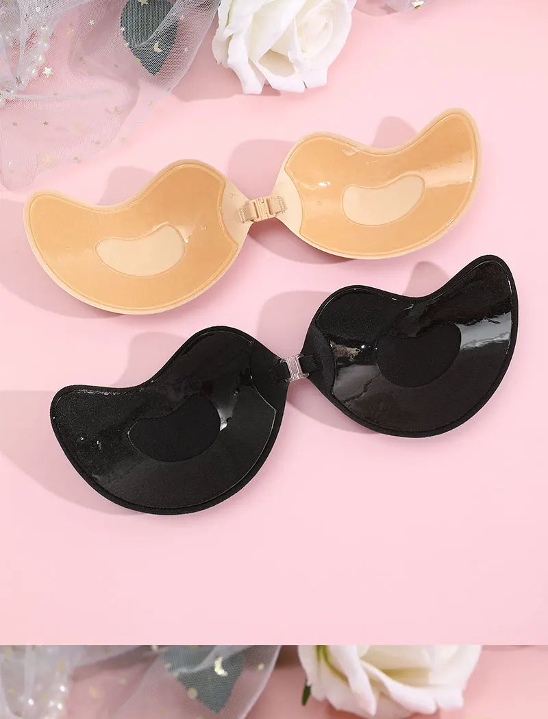 FINETOO Invisible Silicone Bra - Strapless Adhesive Push Up Bra for Women