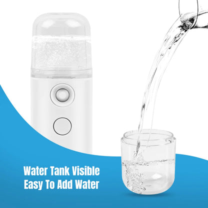 Mini Portable Humidifier Nano Mister Facial Steamer Device Beauty Spray Hydrating Apparatus Cold Spray Apparatus Rechargeable
