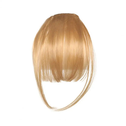 Women Clip-in Bangs Natural Wispy Forehead Hair Extensions Faux French Bangs Girls Straight Air Bangs Fringe Wig Hairpieces