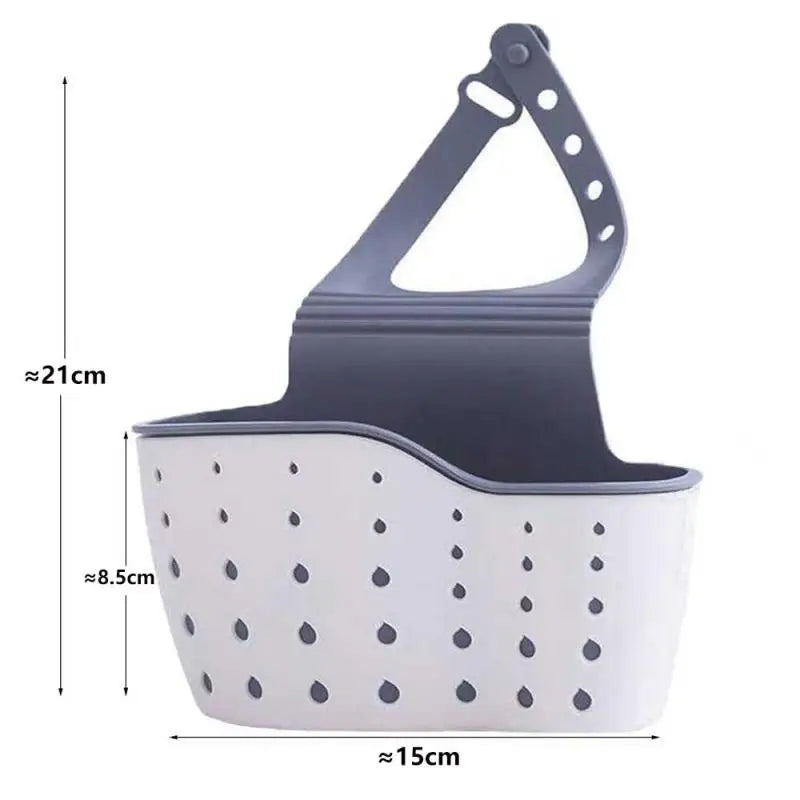Home Storage Drain Basket Kitchen Sink Holder Adjustable Soap Sponge Shlf Hanging Drain Basket Bag Kitchen Accessories
