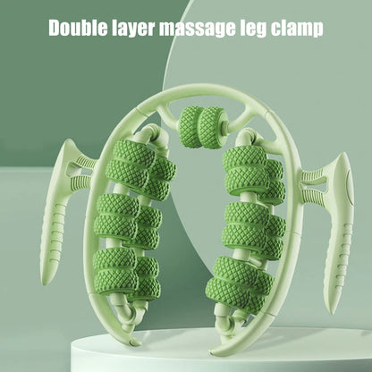 1Pc 26 Wheel Annular Leg Clamp Massager 360-degree Rotation Multifunctional Cellulite Massager Handheld Smooth Tool