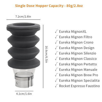 Coffee Beans Grinder Single Dose Hopper/Bellows Coffee Grinder Bean Bin Blowing Cleaning Tools For Eureka Mignon And Helios