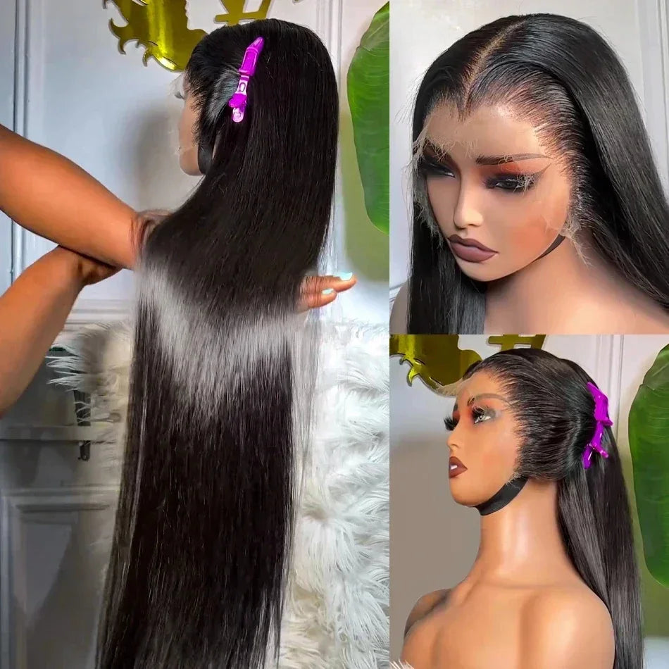 Bling Hair Straight 13x4 Lace Front Wigs Human Hair 13x6 Transparent Lace Frontal Wigs Human Hair Pre Plucked Wigs For Women