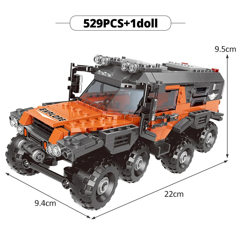 ZKZC Technical Off-road Racing Vehicle Truck Car Model Building Blocks City Monster Trucks Bricks Toys For Children Gift