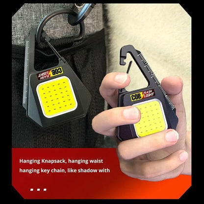 1-4pcs Mini COB Led Light USB Rechargeable Keychain Key Ring Camp 800Lum