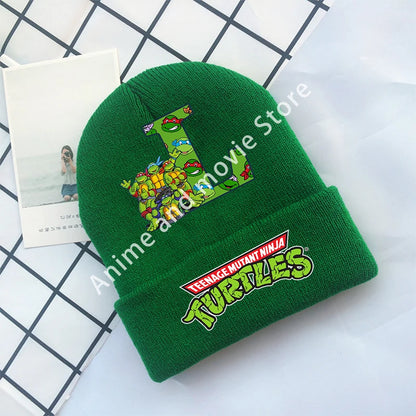 Ninja Turtles Boys Knitted Hats Children Headgear Cotton Winter Cute Woolen Cap Student Bonnet Cartoon Anime Kids Birthday Gifts