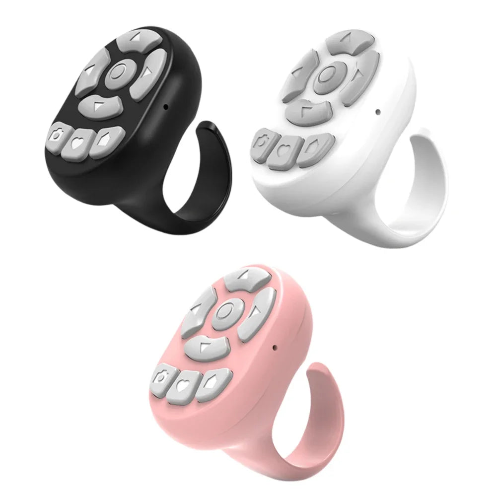 Multi-function Bluetooth Ring Remote Control Portable Fingertip Selfie Video Controller Automatic Page Turner Browsing For Phone