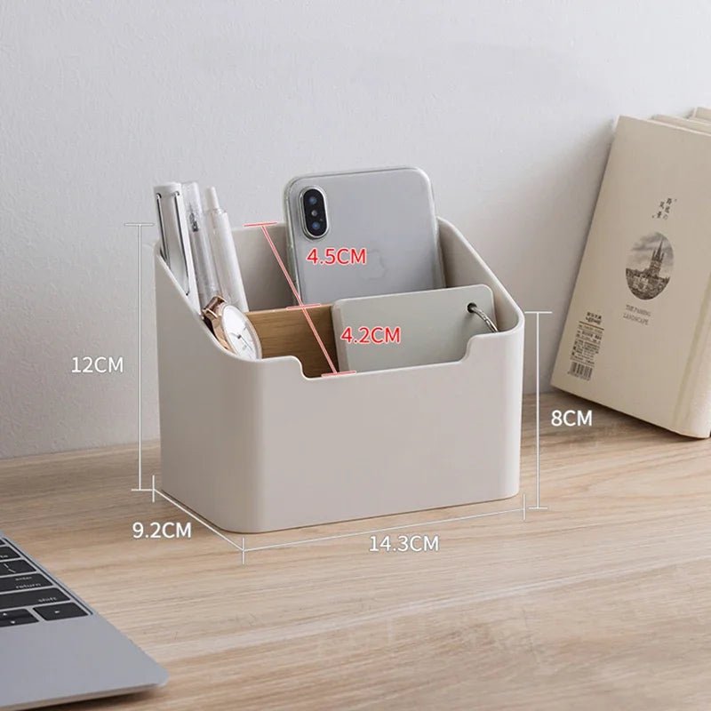 Multi-Function Storage Box Organizer - Remote Control Holder & Tissue Dispenser for Home & Office