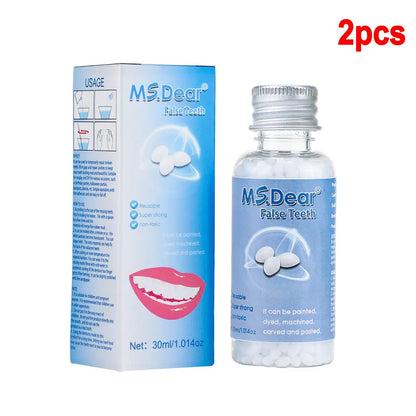 30ml Moldable False Teeth Dentures Adhesives Making Veneers Plastic Rubber Temporary Teeth Gaps Broken Repair Dental Beauty Tool