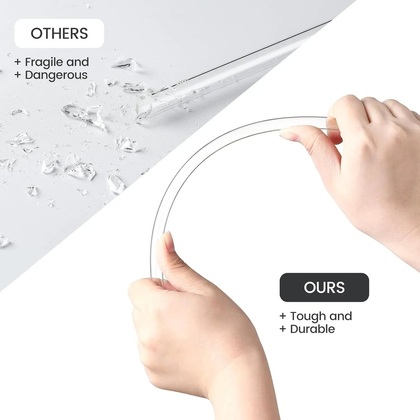 Stanley Cup Replacement Straws 40oz - 12 Pack Clear Reusable Straws with 2 Cleaning Brushes