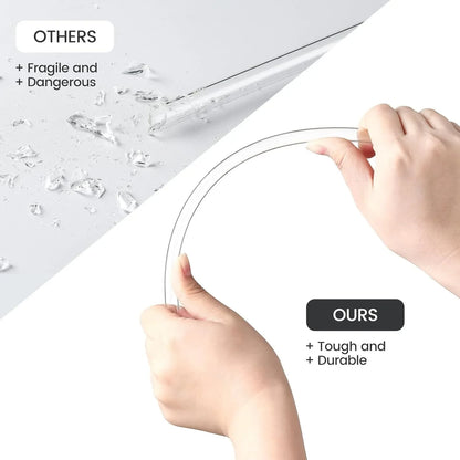 Stanley Cup Replacement Straws 40oz - 12 Pack Clear Reusable Straws with 2 Cleaning Brushes