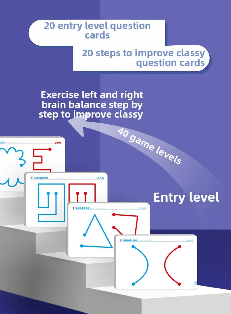Hand-Brain Coordination Action Practice Development Set Used for Overall Brain Balance Attention Improvement Tool