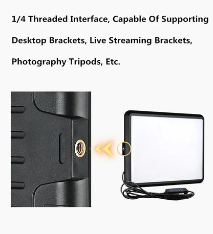 LED Photography Video Light Panel Lighting Photo Studio Lamp Kit with 8/12 Inch Adjustable Brightness,for YouTube Live Streaming