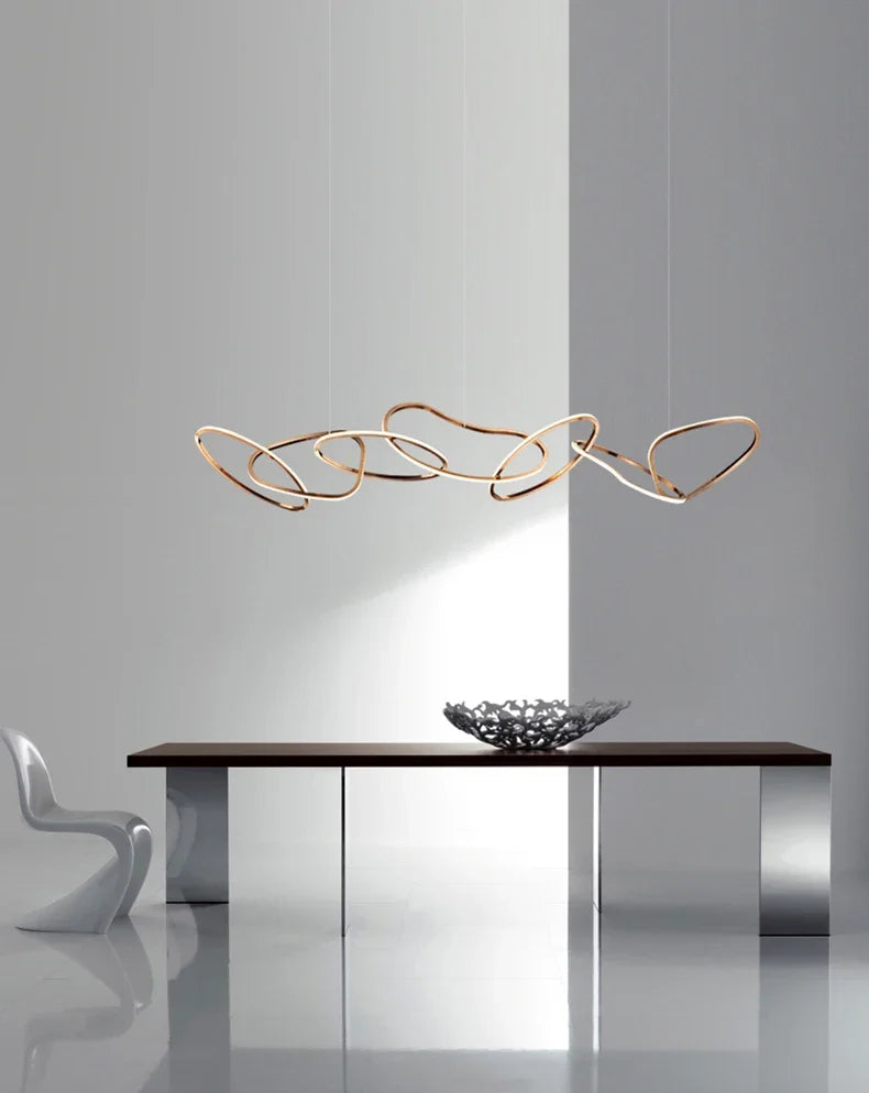 Modern Simplicity Circle LED Pendant Lights for Dining Living Home Decor Hanging Ring Chandelier Lamp Fixture