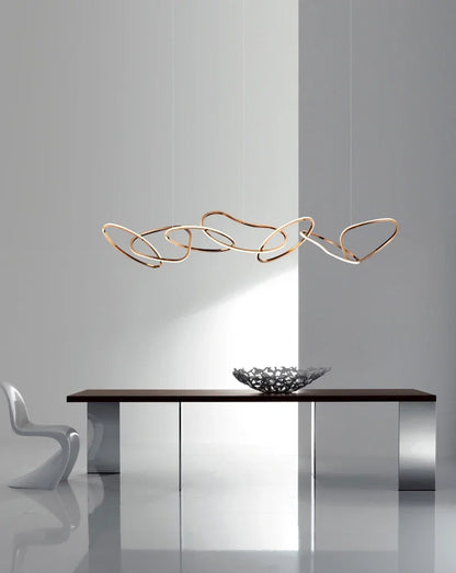 Modern Simplicity Circle LED Pendant Lights for Dining Living Home Decor Hanging Ring Chandelier Lamp Fixture