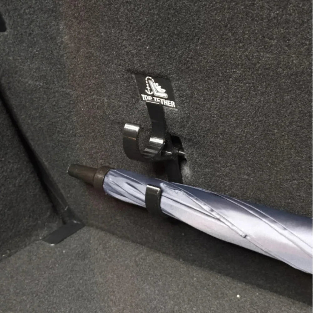 2Pcs Car Umbrella Hooks - Trunk Hangers, Universal for Sedans with No-Drill Installation, Multi-Functional Seat Back Storage Racks