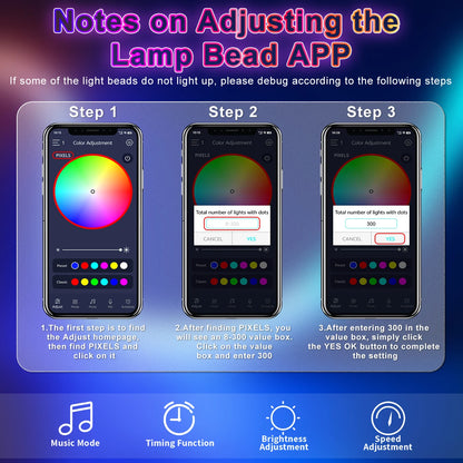 5V LED Strip Lights Bluetooth RGBIC Neon Strip Remote Control With Music Sync DIY Bedroom Home Decoration Changing Ambient Light