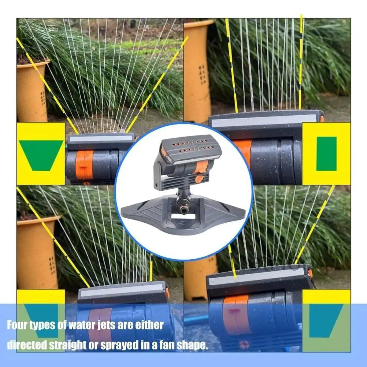 Compact Oscillating Garden/Lawn Sprinkler Automatic Watering UK~