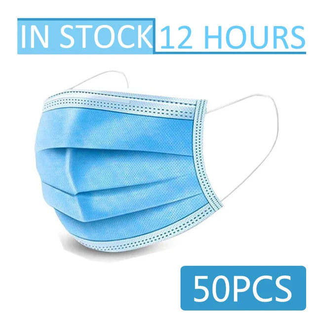 Black Disposable Mask Industrial 3 Layer Ply Filter Mask Adult Adjustable Mouth Face Masks Mascarillas Quirurgicas Homologadas