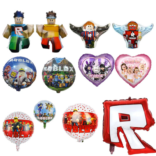 Roblox Game Themed Aluminum Balloons for Kids Birthday Party Decorations Ideal Gifts for Game Lovers Balloon Theme Periphery