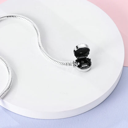 925 Sterling Silver Charm Bracelet - Leaf, Clover, Butterfly & Heart Design | 17-20cm Adjustable