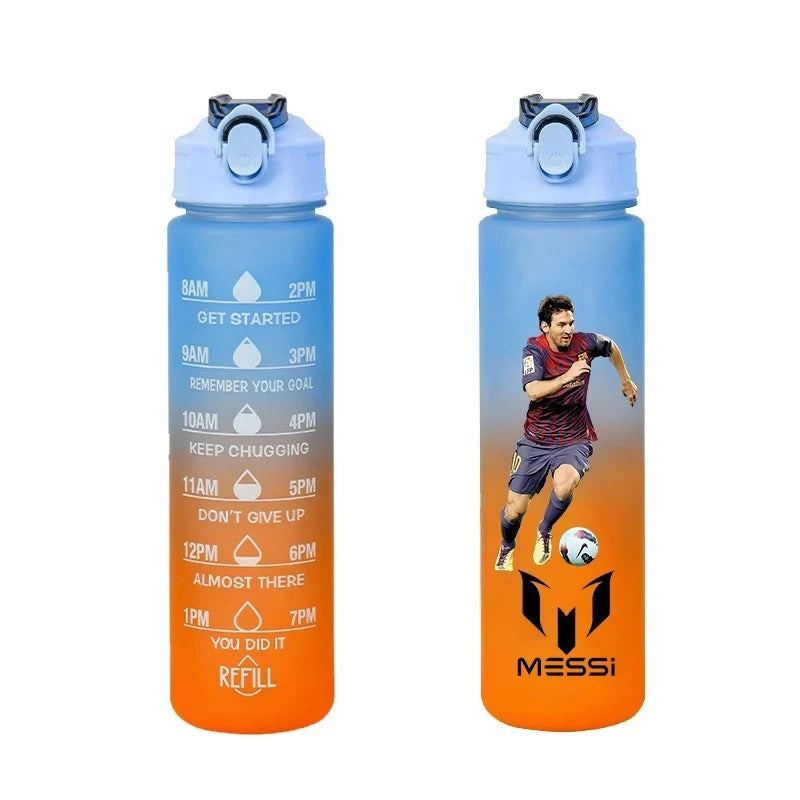 750ml CR7 Sports Water Bottles Anime Football Star Ronaldos Frosted Bottle Outdoor Travel Gym Fitness Jugs Portable Drinking Cup