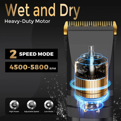 Sejoy Professional Hair Clippers for Men Rechargeable Beard Trimmer Cordless Barber Clippers for Hair Cutting Grooming