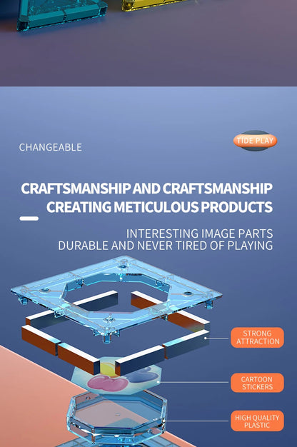 Magnetic Tile Marble Runway Toy Set STEM Educational Building Blocks for Boys and Girls Aged 3+, Great Birthday Gifts Christmas