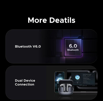 UGREEN Lightbuds Semi-open Adaptive Active Noise Cancellation ANC Wireless Bluetooth Earphones With LCD Full Color Smart Screen