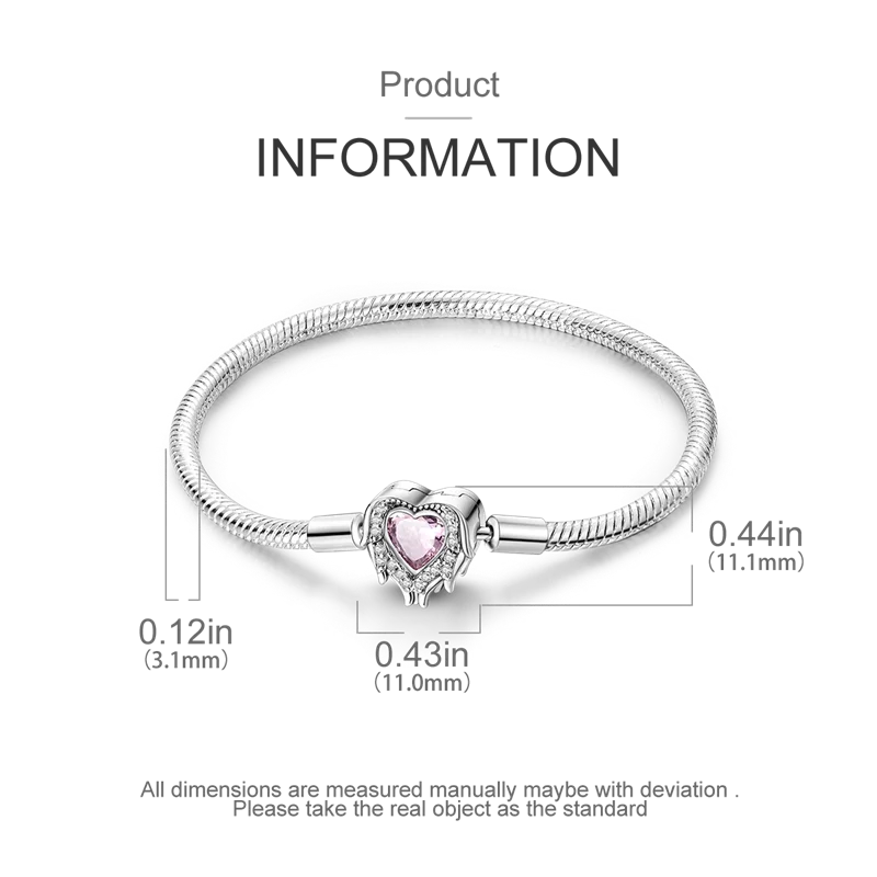 925 Sterling Silver Charm Bracelet - Leaf, Clover, Butterfly & Heart Design | 17-20cm Adjustable