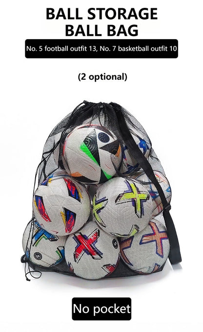Loogdeel Football Basketball Ball Pack Double Shoulder Storage Pouch Shoulder Net Pocket Bag Training Sports Equipment Bag