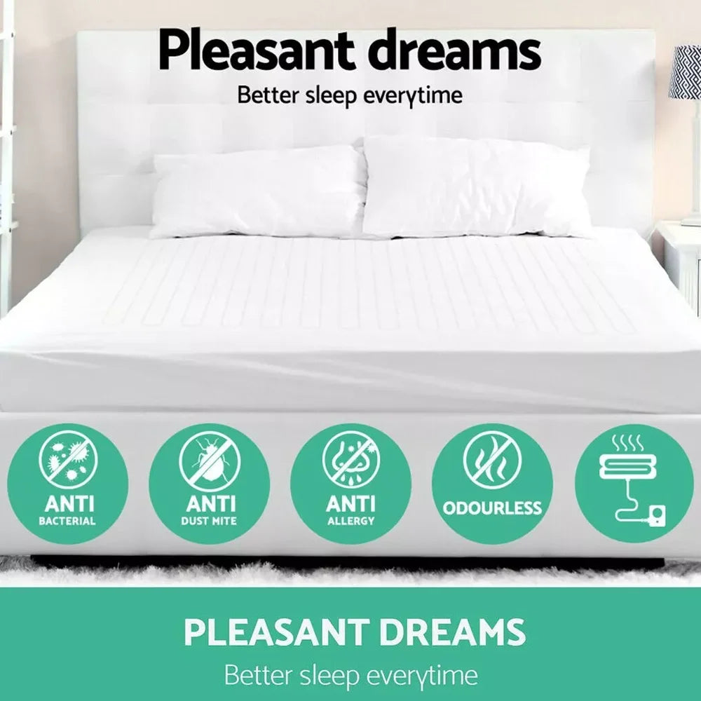 Electric Blanket Quick Heating Pad Blanket UK Plug Warmer Bed Mattress with Timer 150*80cm/150*120cm/180*150cm/200*180cm