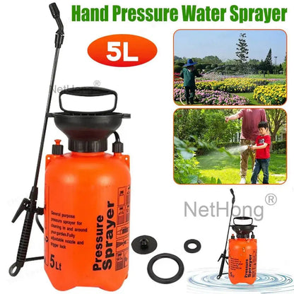 NEW 5 Litre Pressure Weed Killer Sprayer Garden Spray Bottle Chemical Water UK.