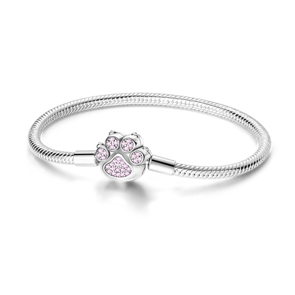 925 Sterling Silver Charm Bracelet - Leaf, Clover, Butterfly & Heart Design | 17-20cm Adjustable