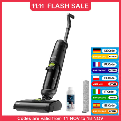 EUREKA NEW400 Cordless Wet Dry Cordless Vacuum Cleaner, Lightweight, Smart Cordless Vacuum Cleaner and Mop, Self-Cleaning