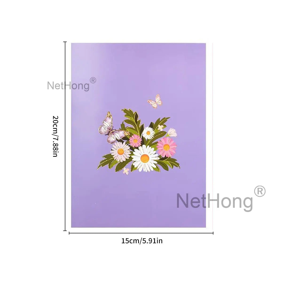 3D Butterfly Pop Up Greeting Cards Postcard For Valentine's Day, Mother, Anniversary, Wedding Invitation Greeting, Birthday Gift