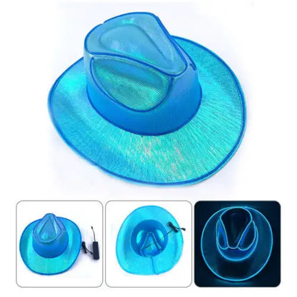 Men Women LED Disco Western Costume Play Dress Up Party And Cowboy Hat