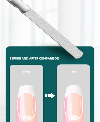 1Pcs Stainless Steel Nail Files High-Quality Double SidedManicure Pedicure Grooming For Professional Finger Toe Nail Care Tools