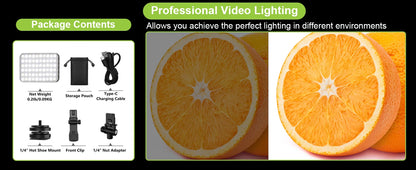 New Selfie Light, 60 LED Phone Light Fill Light 7 Modes Output Video Lamp Kit Dimmable 2500K-6500K Bi-Color Panel Light CRI 97+