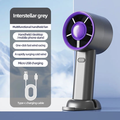 Mini Handheld Fan USB Fast Charging Portable Air Calculating Fan Mute Personal Highspeed Fan for Travel Outdoor Activities